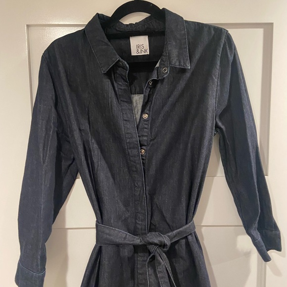 Iris and ink dark wash denim shirt dress - Picture 3 of 7